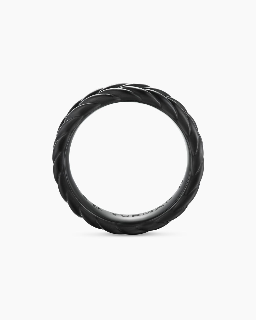 Anneau Chevron en titane noir, 6,2 mm hommes