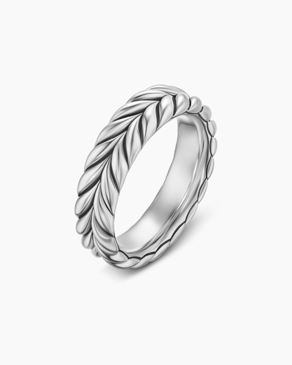 Anneau Chevron en argent sterling, 6,2 mm