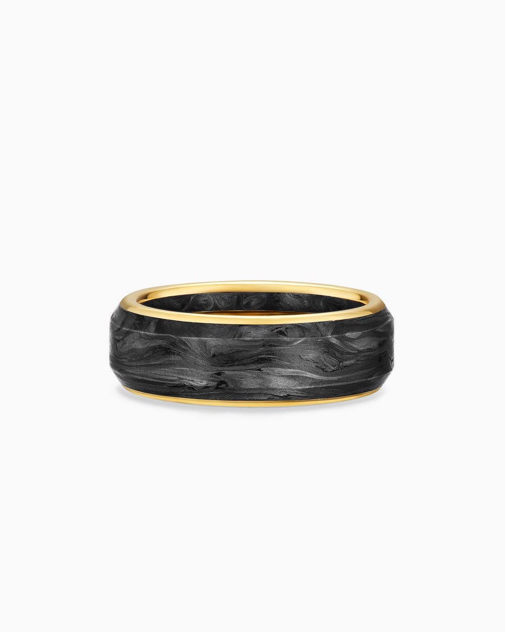Anneau Streamline en or jaune 18 carats, 8 mm homme