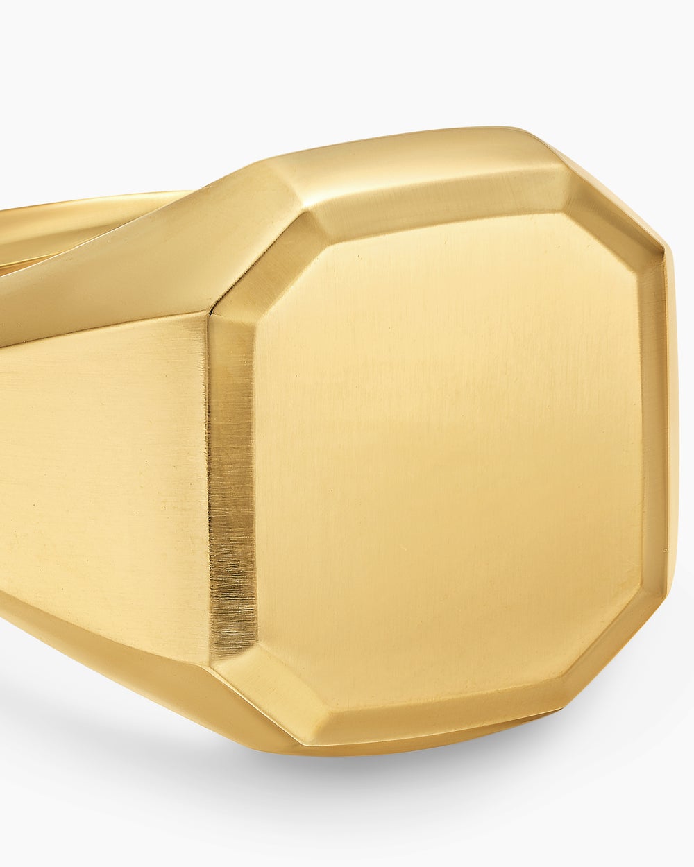 Mens Streamline® Signet Ring in 18K Yellow Gold, 18mm