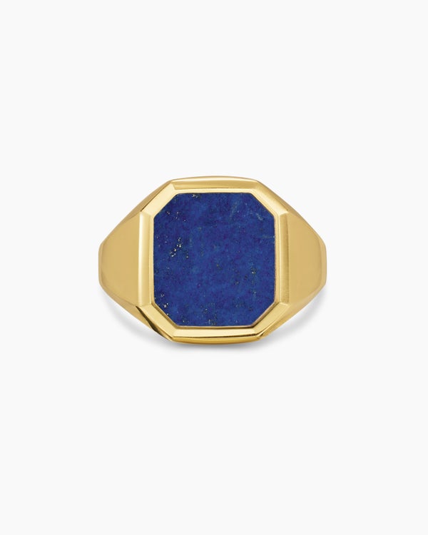 Streamline Signet Ring in 18K Yellow Gold, 18mm