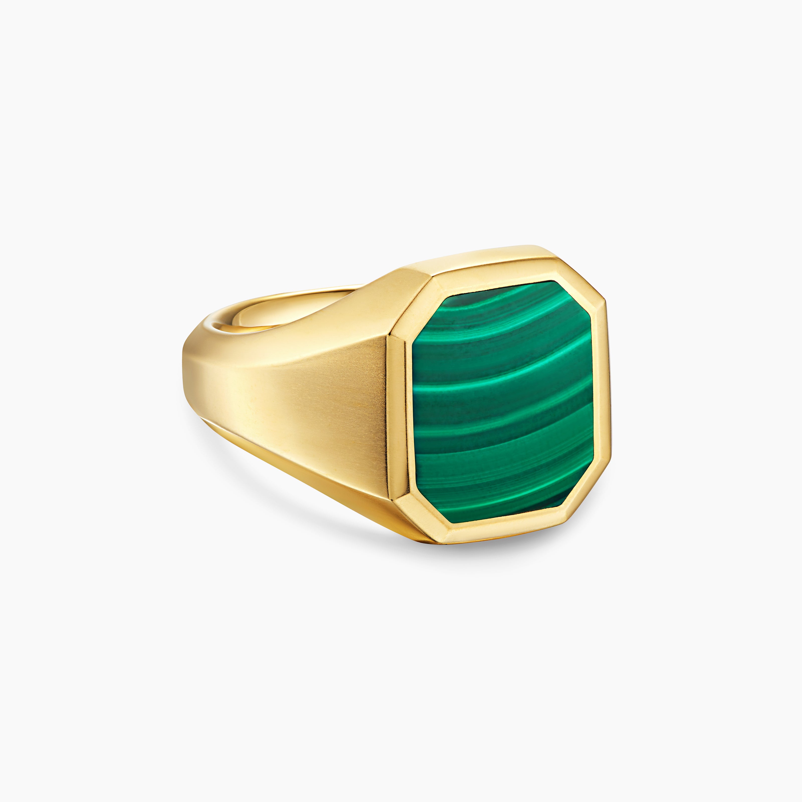Chevali&egrave;re Streamline&reg; en or jaune 18 carats avec malachite, 18 mm homme 
