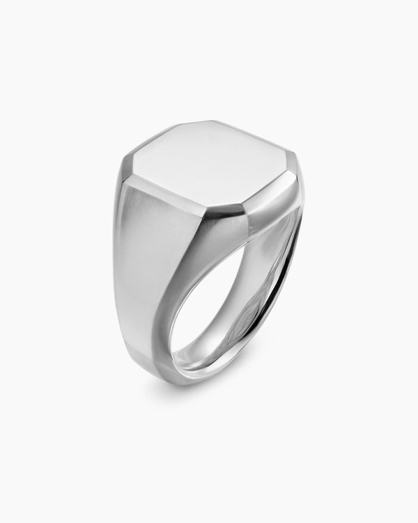 Streamline Signet Ring in Sterling Silver, 18mm