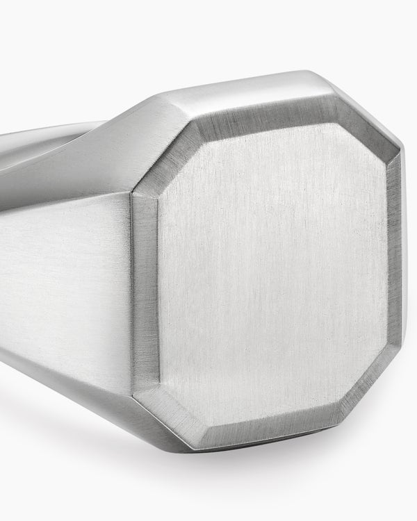 Streamline Signet Ring in Sterling Silver, 18mm