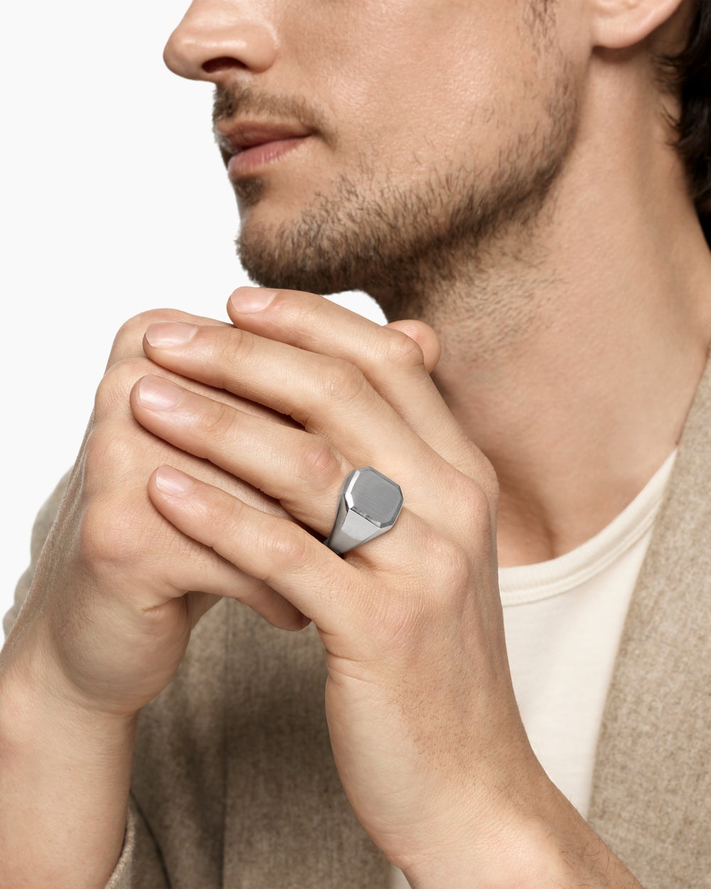 Chevalière Streamline® en argent sterling, 18 mm hommes