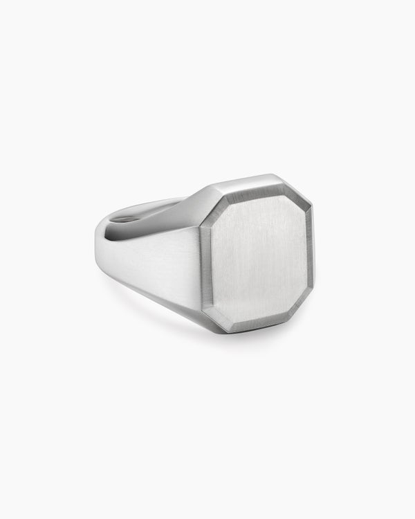 Streamline Signet Ring in Sterling Silver, 18mm