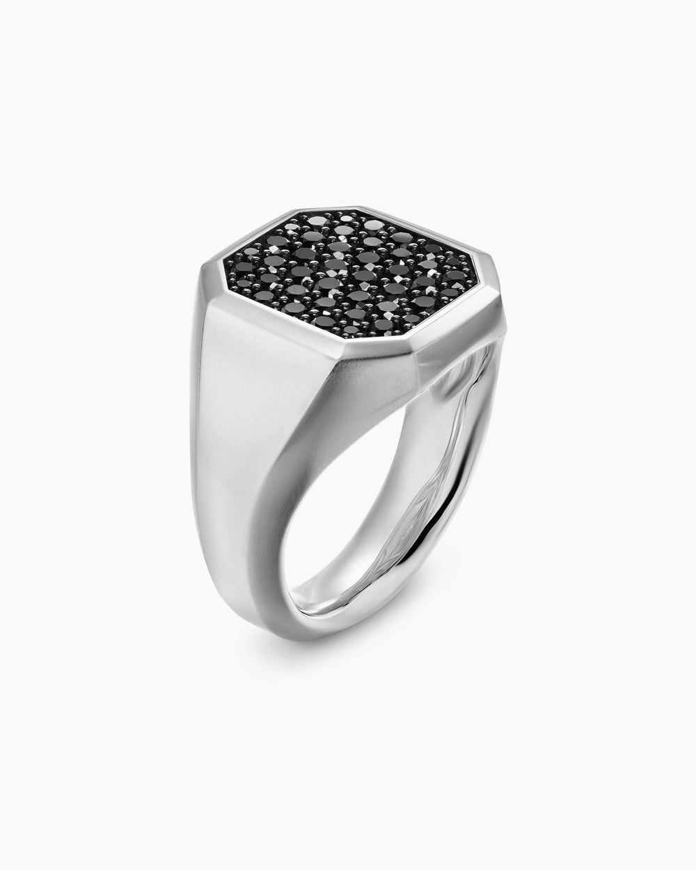 Mens Streamline Signet Ring in Sterling Silver, 18mm