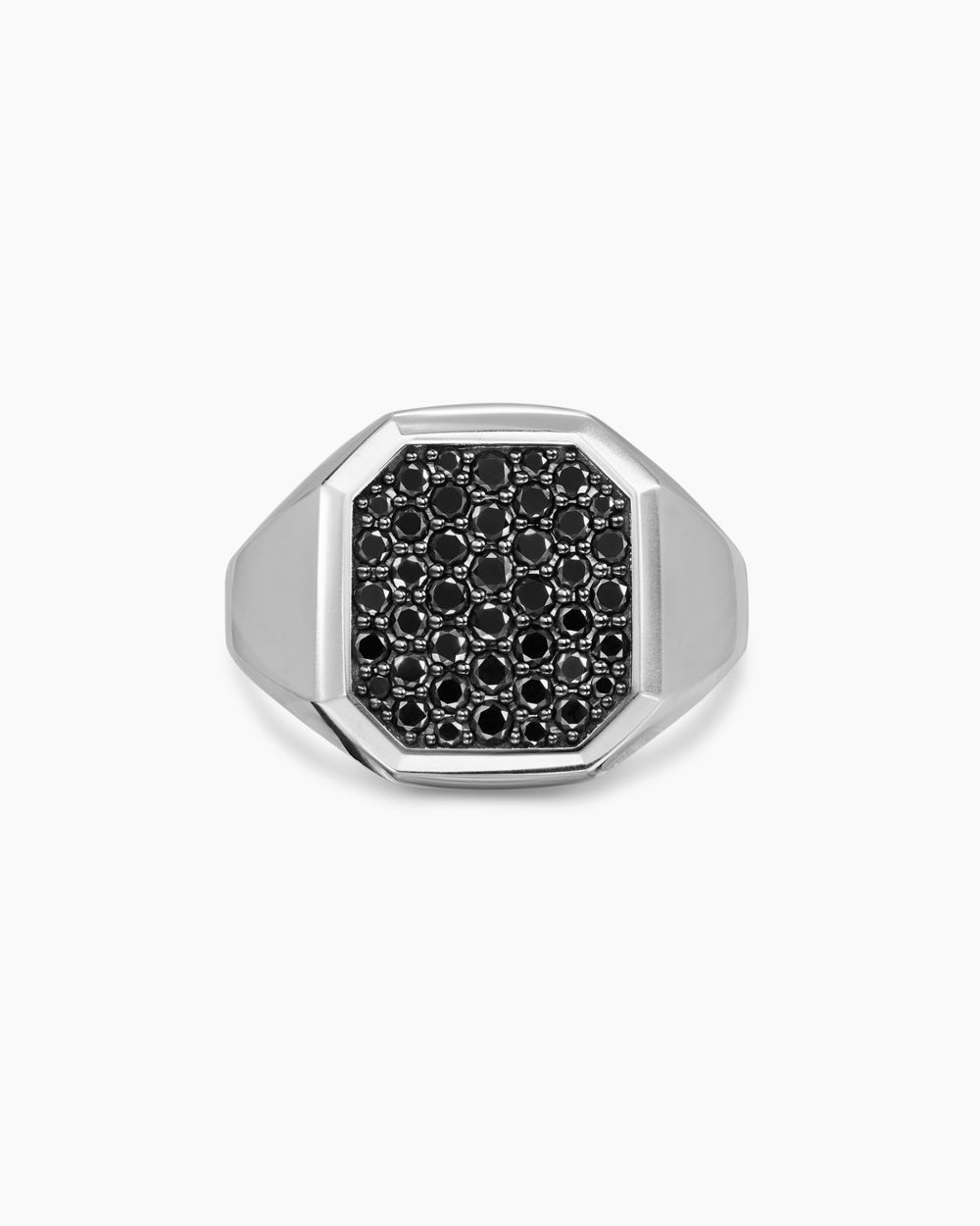 Mens Streamline Signet Ring in Sterling Silver, 18mm