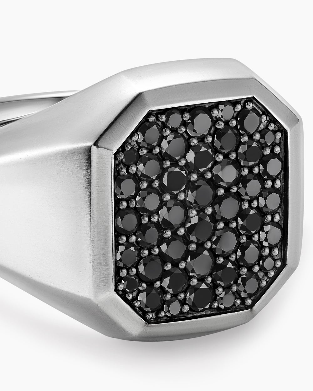 Mens Streamline Signet Ring in Sterling Silver, 18mm