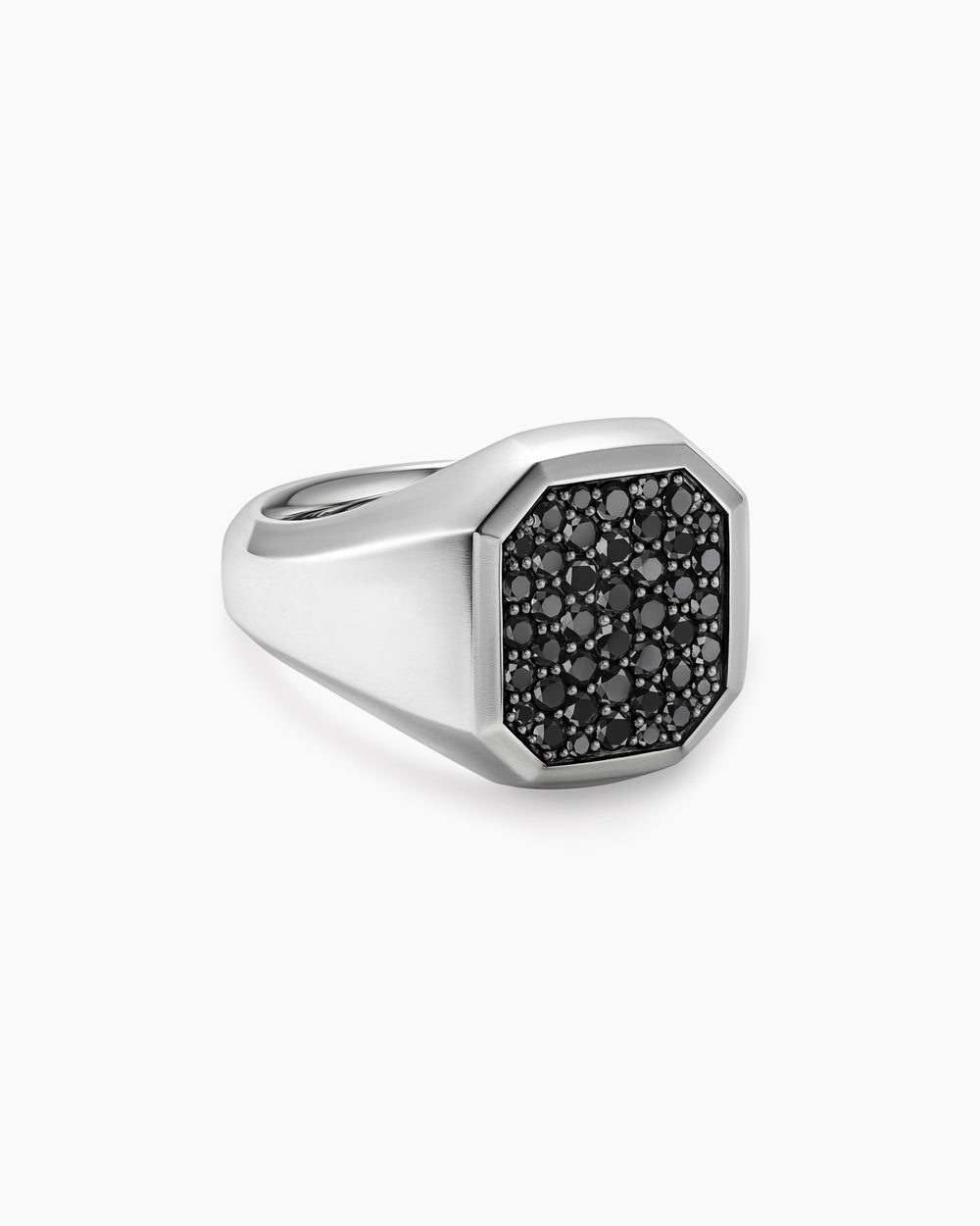 Mens Streamline Signet Ring in Sterling Silver, 18mm
