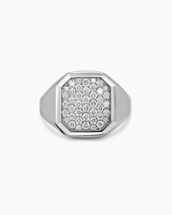 Streamline Signet Ring in Sterling Silver, 18mm
