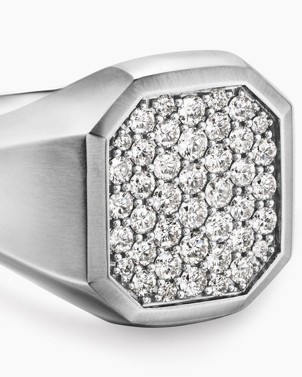 Streamline Signet Ring in Sterling Silver, 18mm