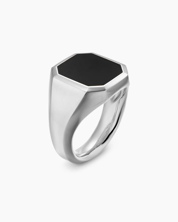 Streamline Signet Ring in Sterling Silver, 18mm
