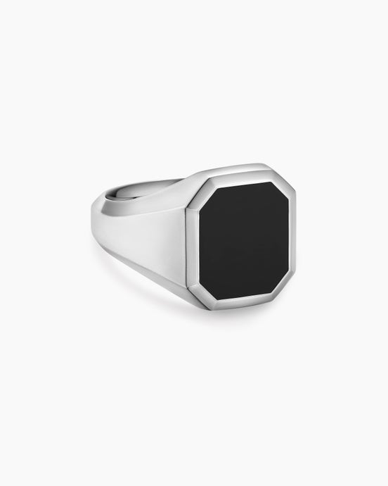 Streamline Signet Ring in Sterling Silver, 18mm