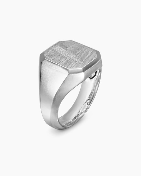 Bague chevalière Streamline en argent sterling, 18 mm