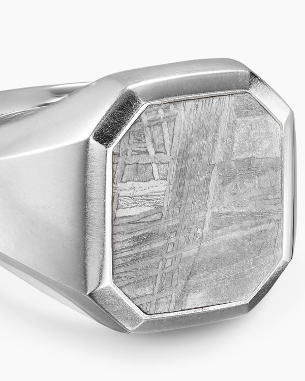 Bague chevalière Streamline en argent sterling, 18 mm