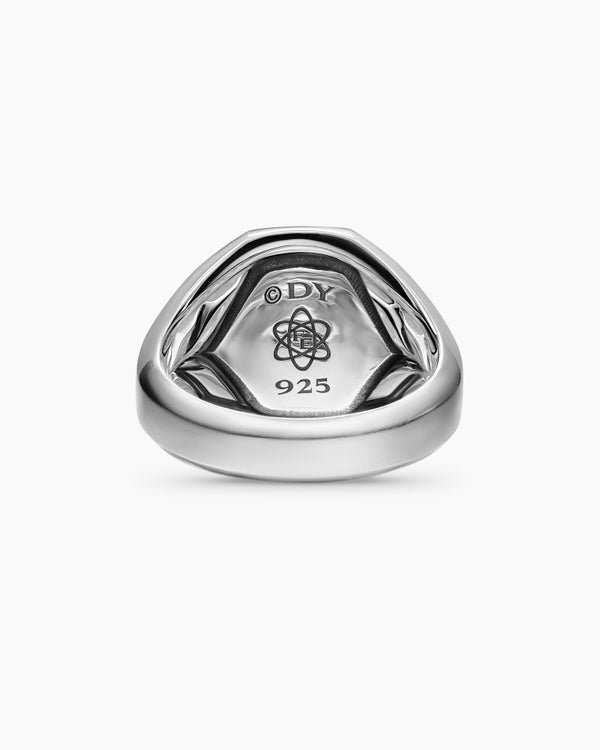 Bague chevalière Streamline en argent sterling, 18 mm