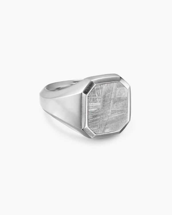 Bague chevalière Streamline en argent sterling, 18 mm
