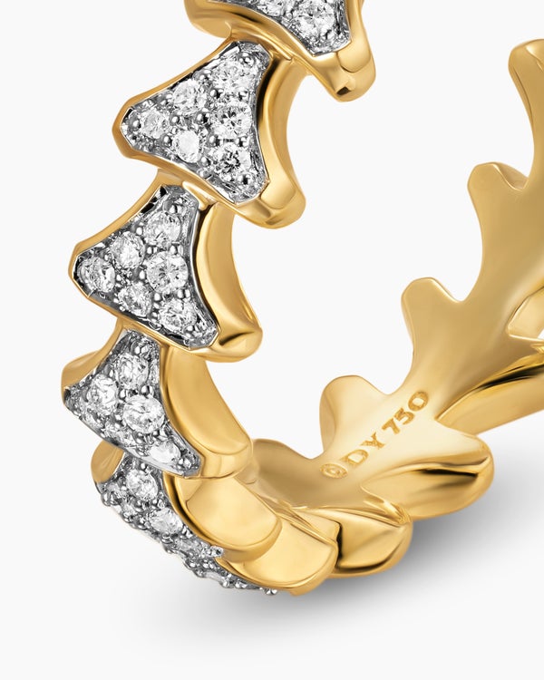 Armory® Band Ring in 18K Yellow Gold with Diamonds, 6.2mm