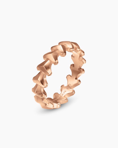Mens Armory® Band Ring in 18K Rose Gold, 6.2mm