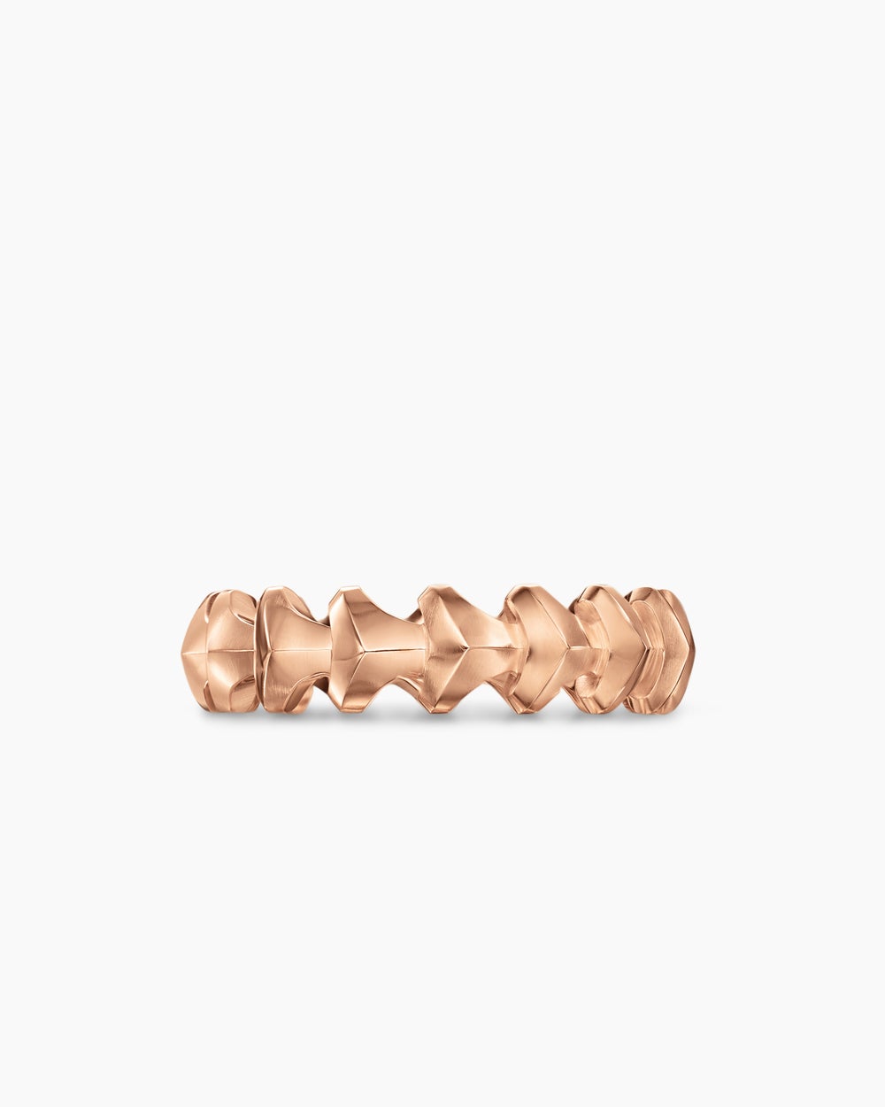 Mens Armory® Band Ring in 18K Rose Gold, 6.2mm