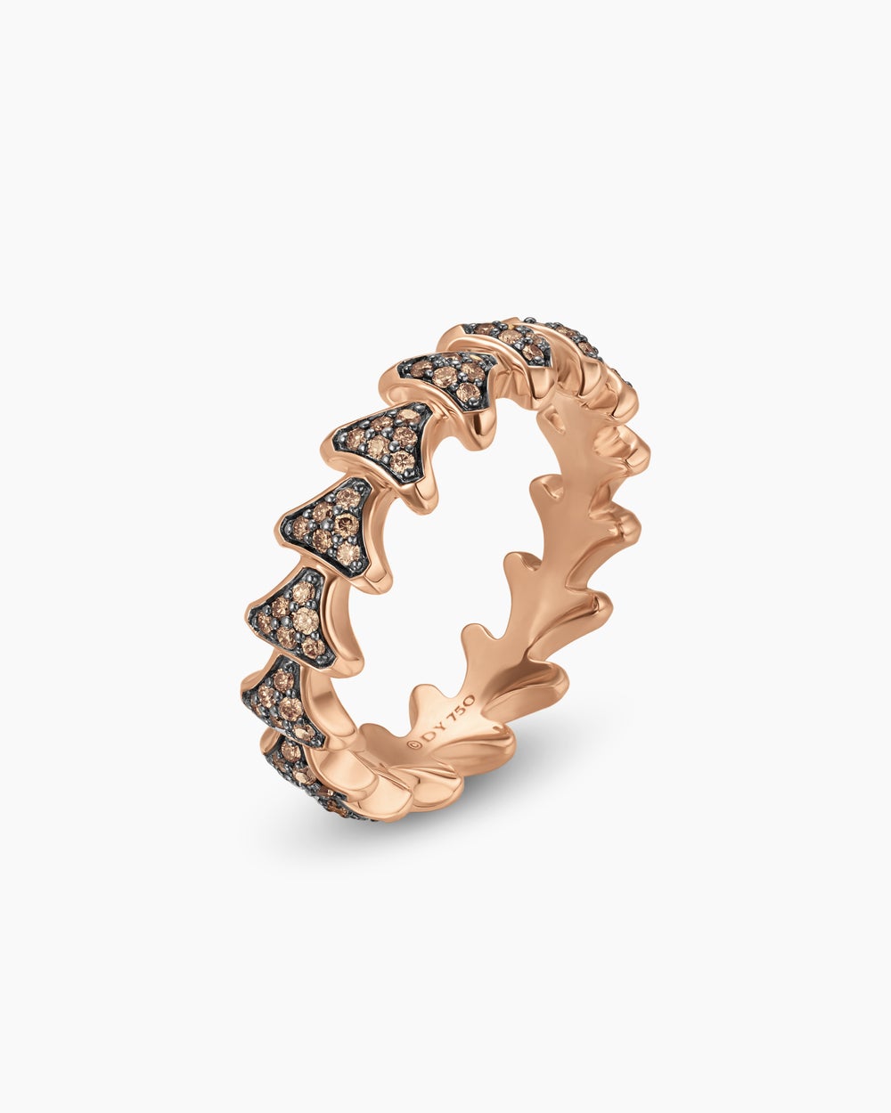 Mens Armory® Band Ring in 18K Rose Gold with Cognac Diamonds, 6.2mm