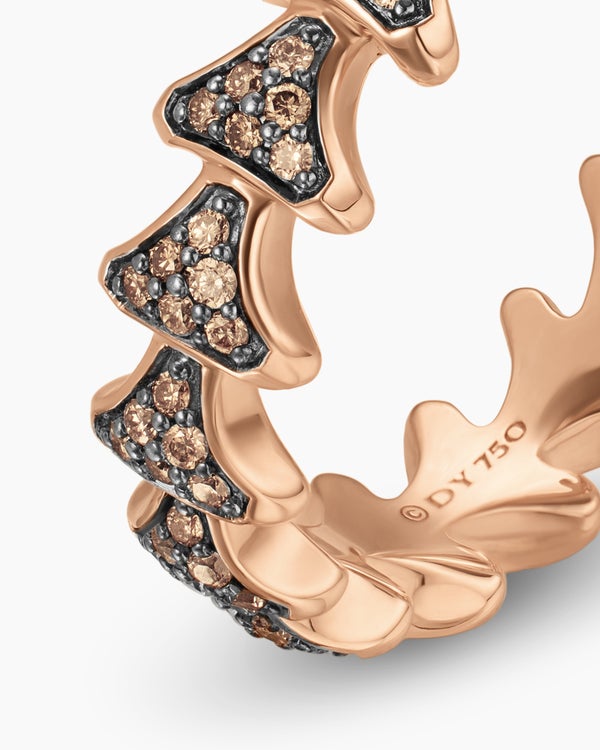Armory® Band Ring in 18K Rose Gold with Cognac Diamonds, 6.2mm