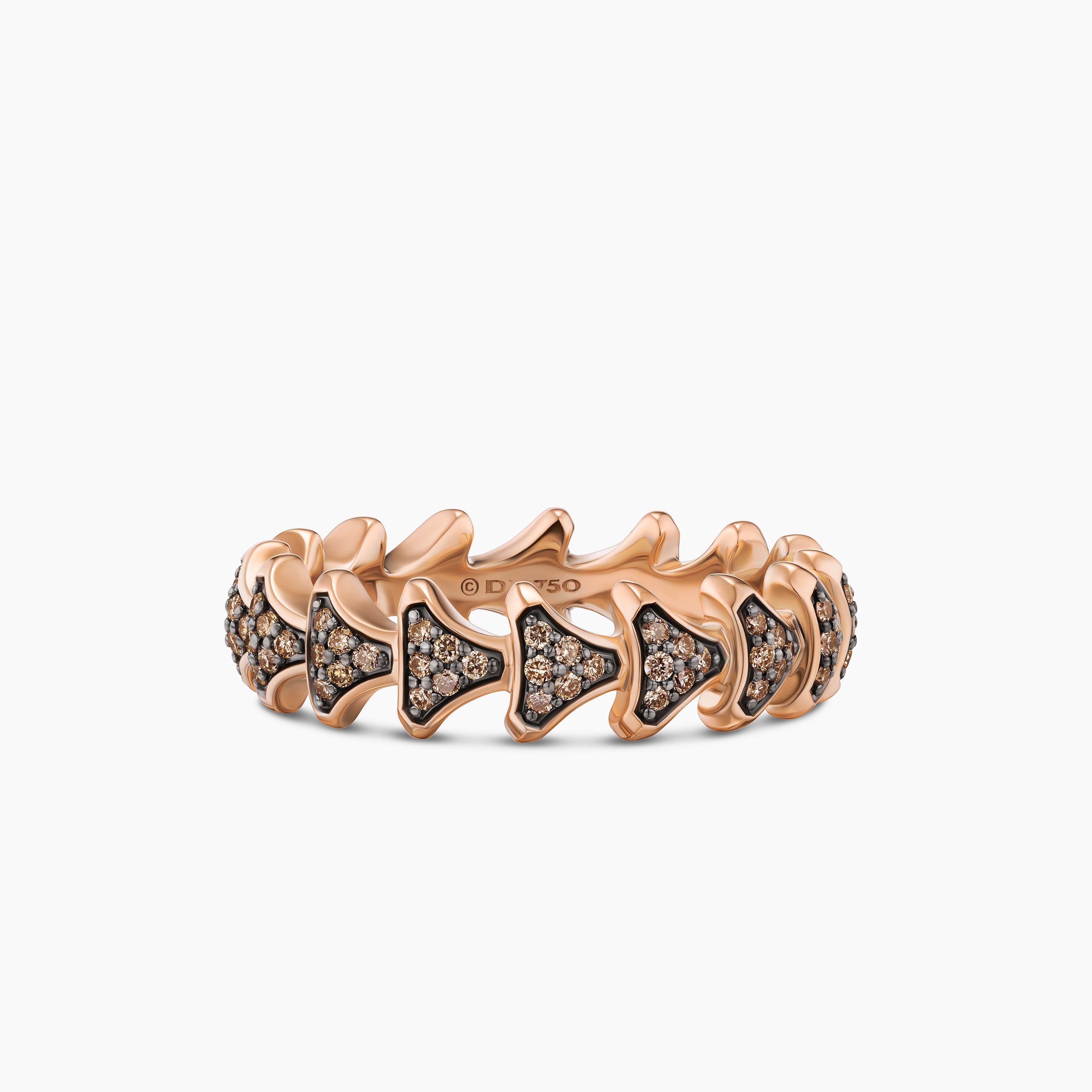 Mens Armory Band Ring in 18K Rose Gold, 6.2mm