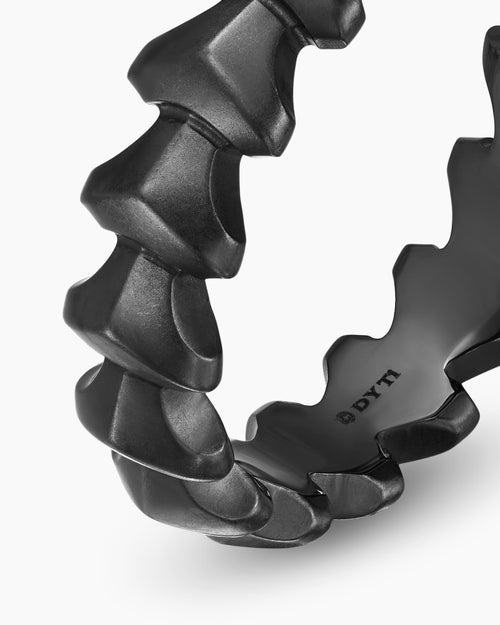 Mens Armory® Band Ring in Black Titanium, 6.2mm