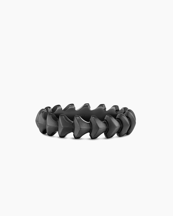 Armory Band Ring in Black Titanium, 6.2mm