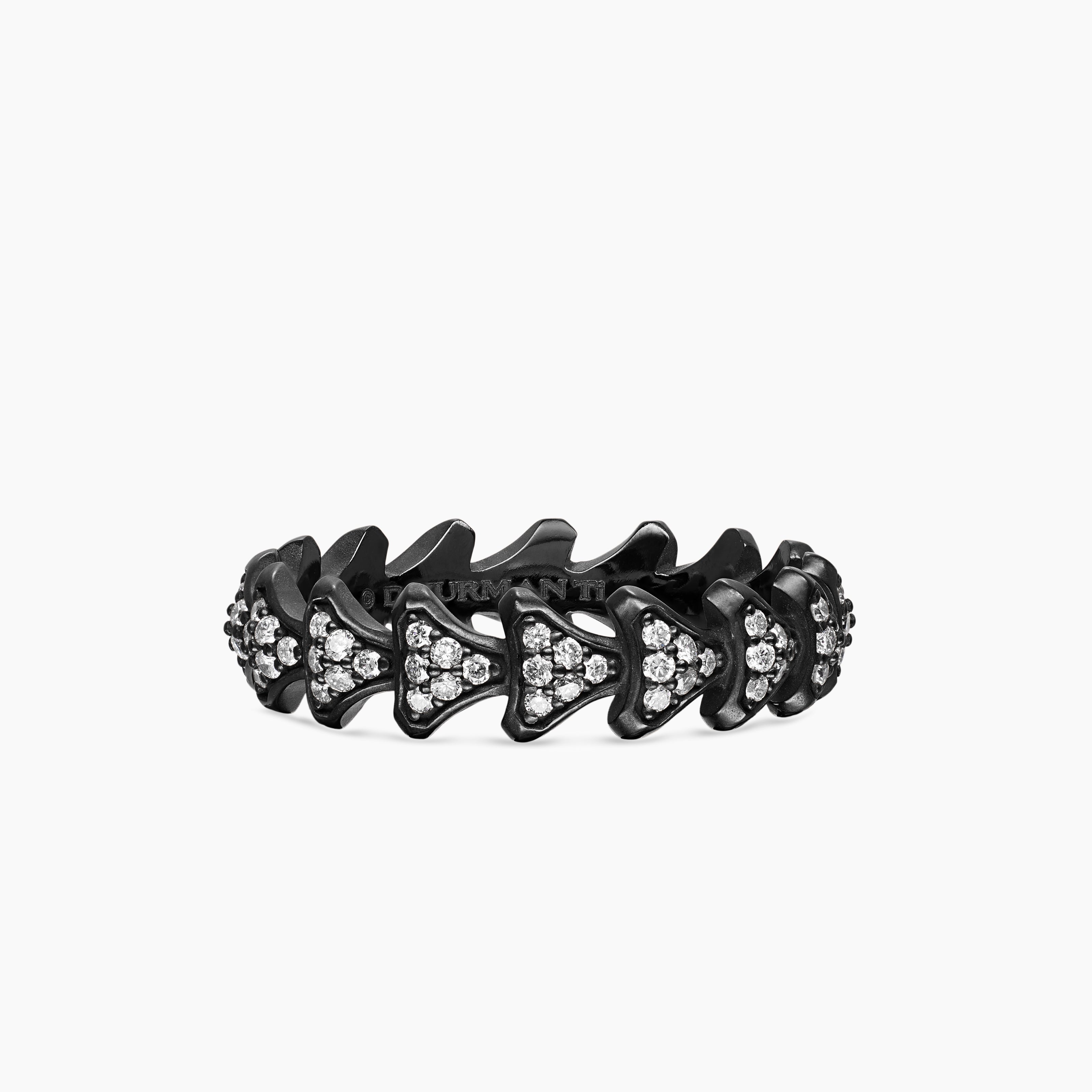 Anneau Armory en titane noir, 6,2 mm homme 