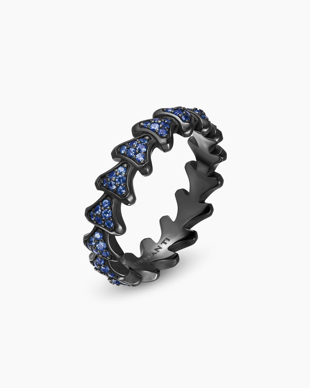 Mens Armory Band Ring in Black Titanium, 6.2mm