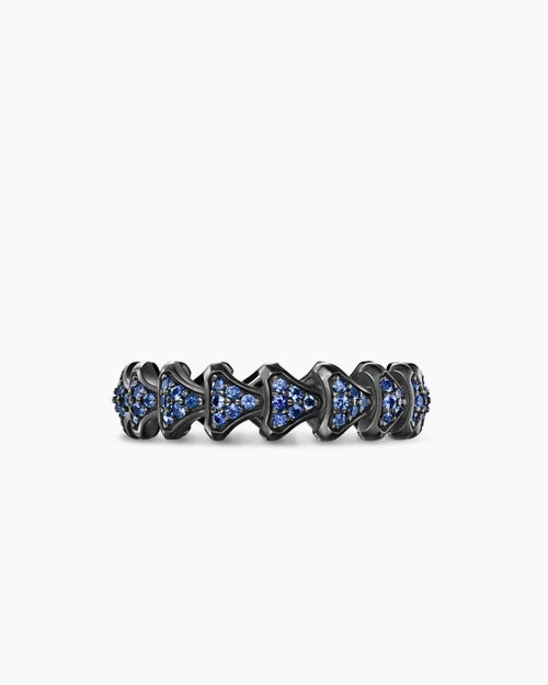 Mens Armory Band Ring in Black Titanium, 6.2mm