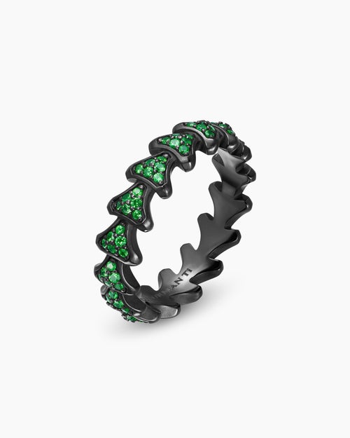 Mens Armory Band Ring in Black Titanium, 6.2mm