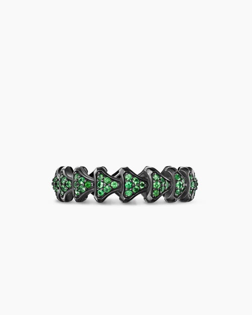 Mens Armory Band Ring in Black Titanium, 6.2mm