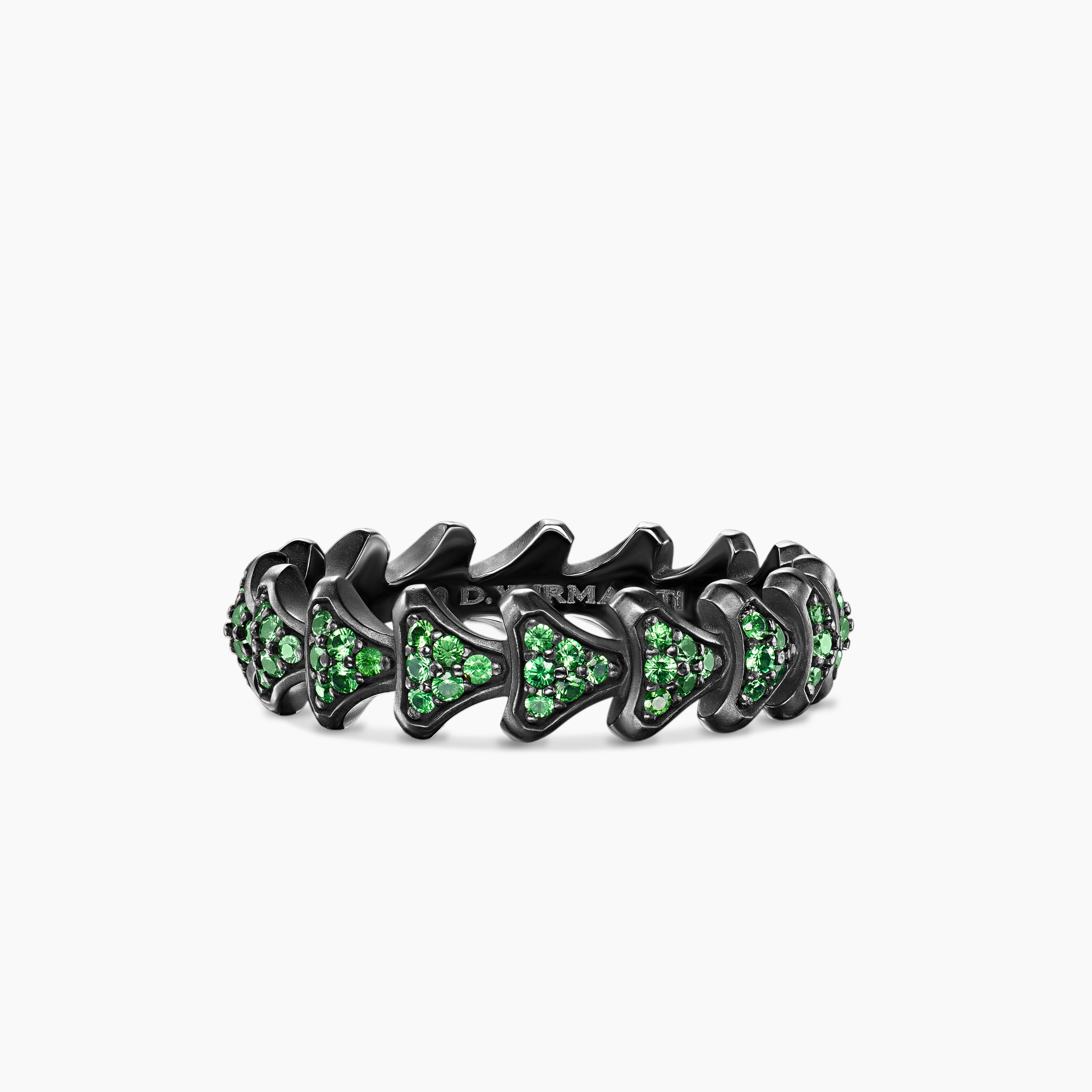 Mens Armory Band Ring in Black Titanium, 6.2mm