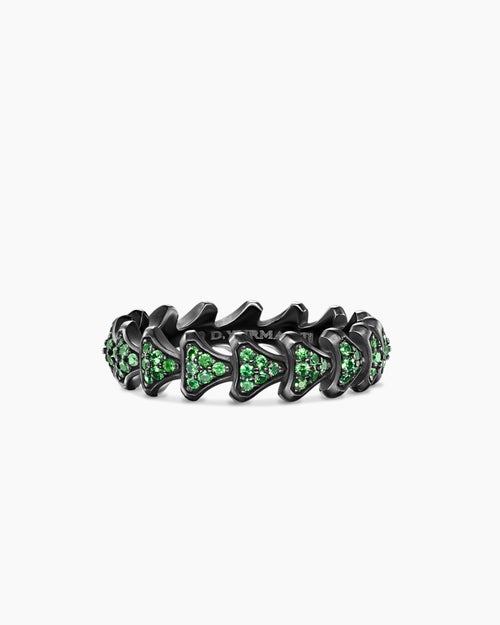 Mens Armory Band Ring in Black Titanium, 6.2mm