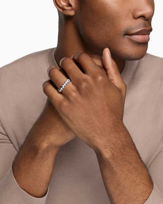 Armoury® Band Ring in Sterling Silver, 6.2mm