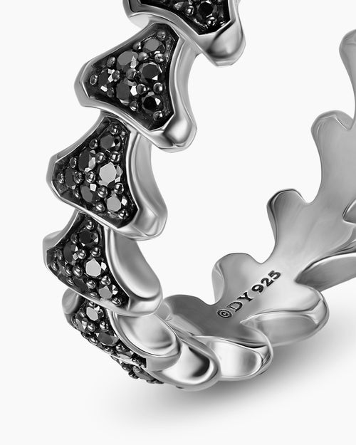 Mens Armoury Band Ring in Sterling Silver, 6.2mm