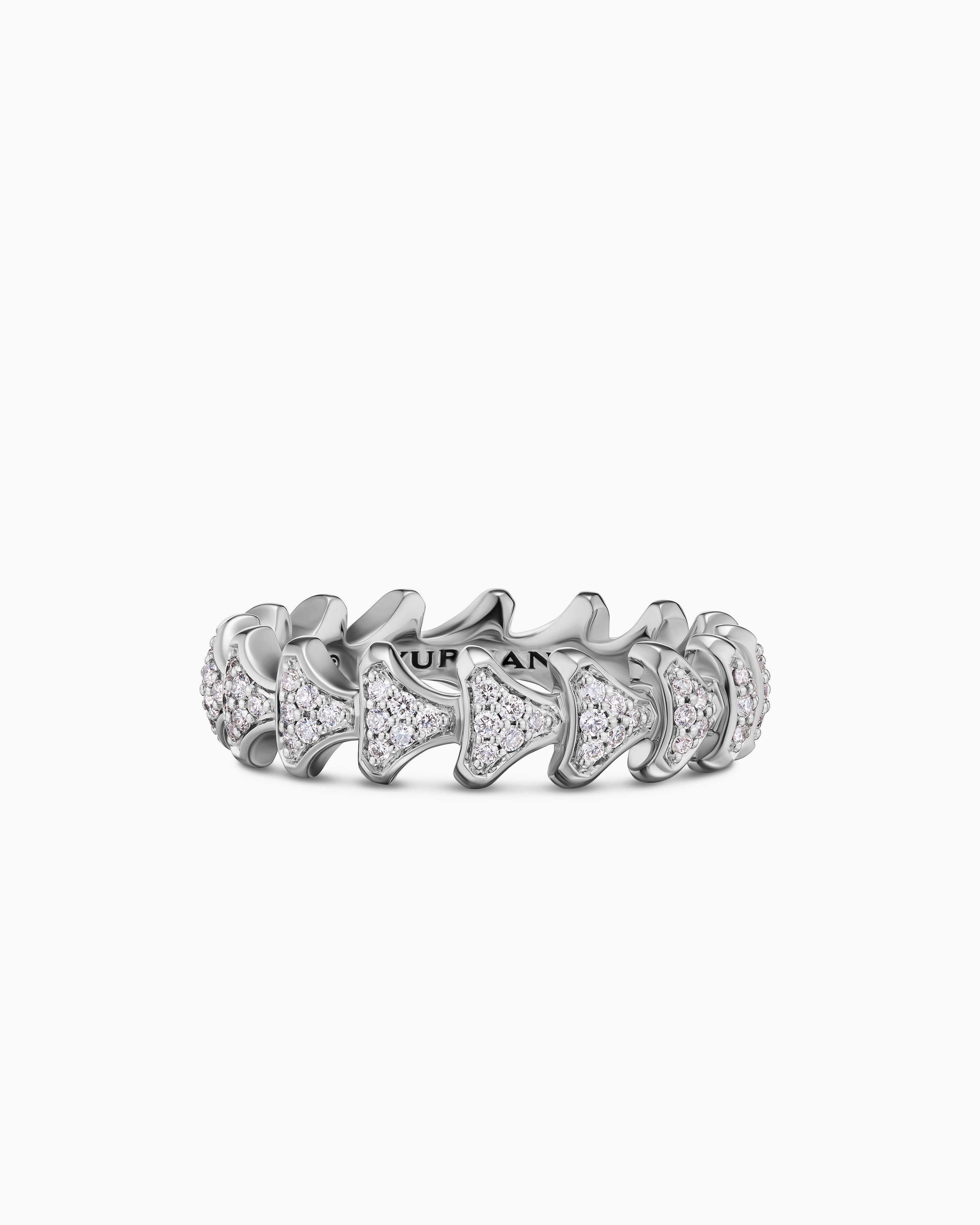 Mens Armory Band Ring in Sterling Silver, 6.2mm