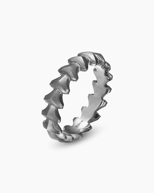 Armory® Band Ring in Grey Titanium, 6.2mm