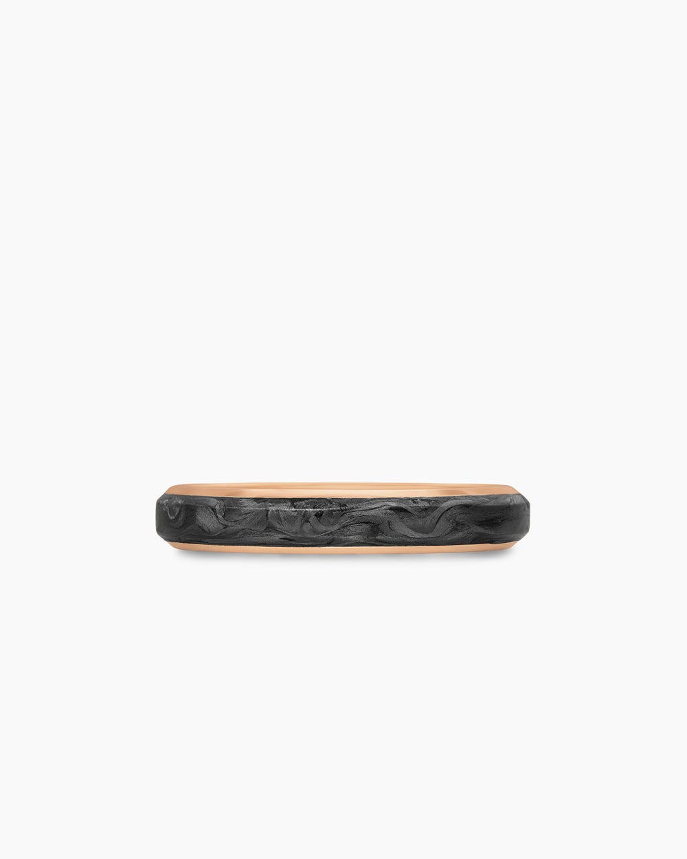 Mens Streamline Band Ring in 18K Rose Gold, 4mm