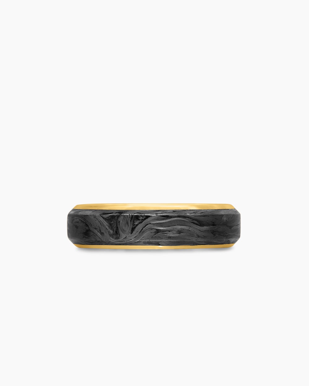 Anneau Streamline en or jaune 18 carats, 6 mm hommes