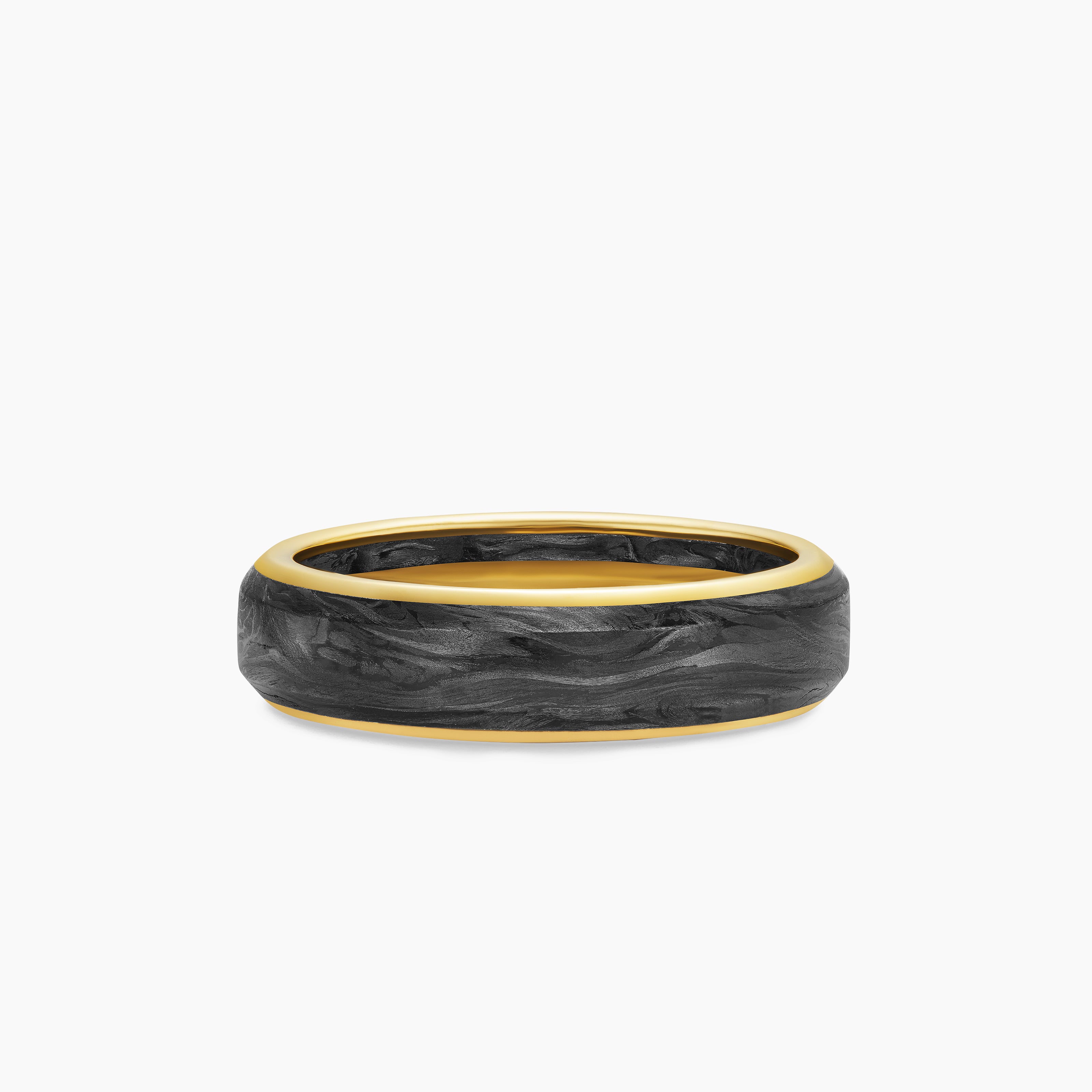 Anneau Streamline en or jaune 18 carats, 6 mm homme 