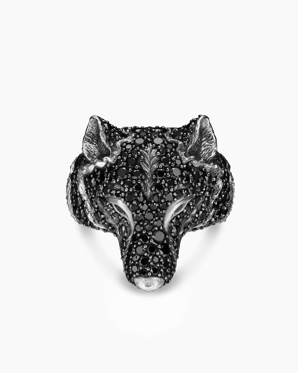 Mens Petrvs Wolf Signet Ring in Sterling Silver, 25mm