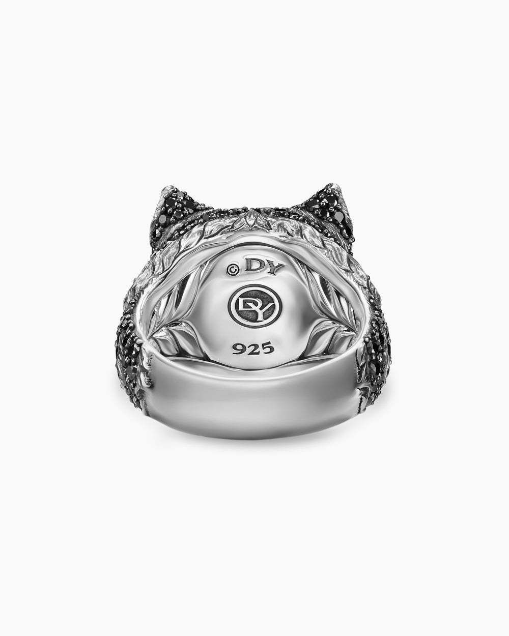 Mens Petrvs Wolf Signet Ring in Sterling Silver, 25mm