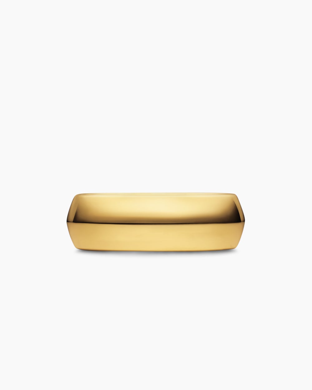 Mens Knife Edge Band Ring in 18K Yellow Gold, 8mm