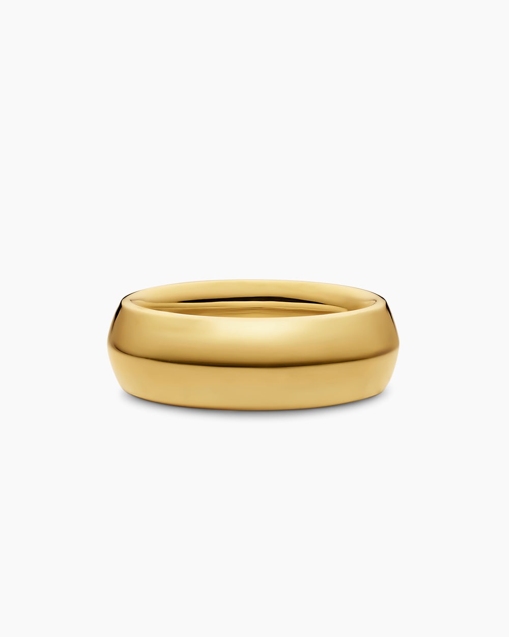 Mens Knife Edge Band Ring in 18K Yellow Gold, 8mm