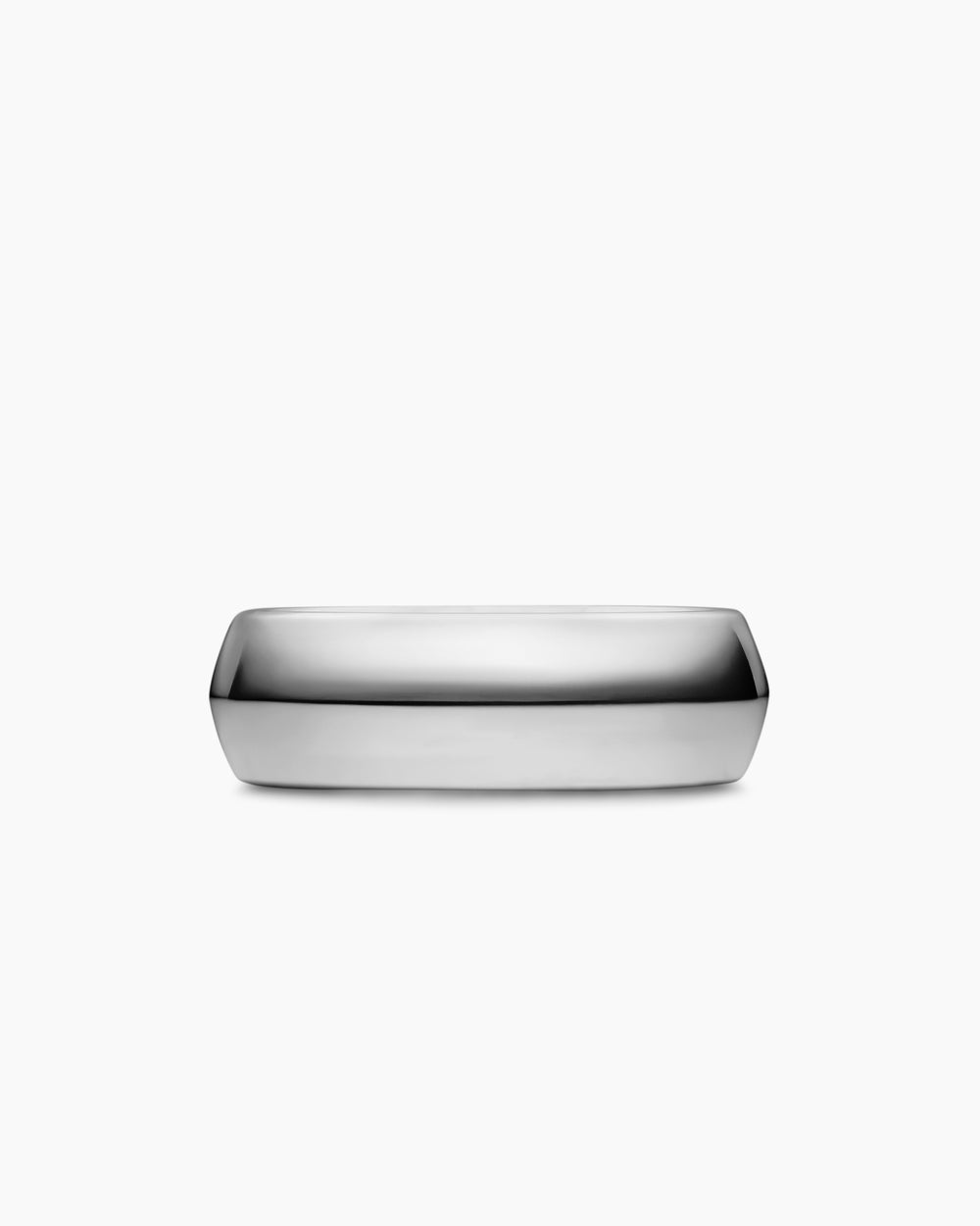 Mens Knife Edge Band Ring in Platinum, 8mm