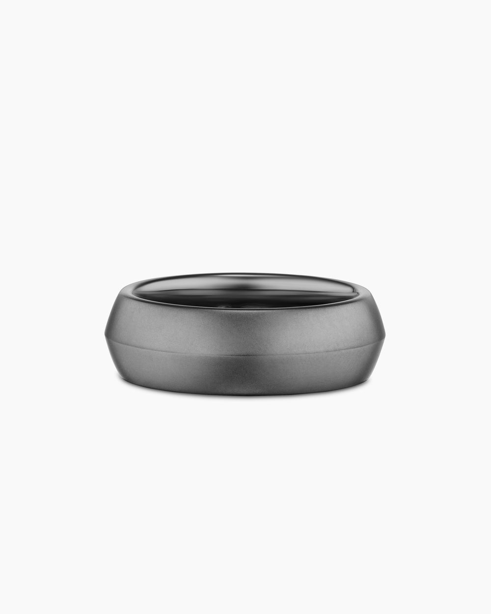 Mens Knife Edge Band Ring in Anthracite Titanium, 8mm